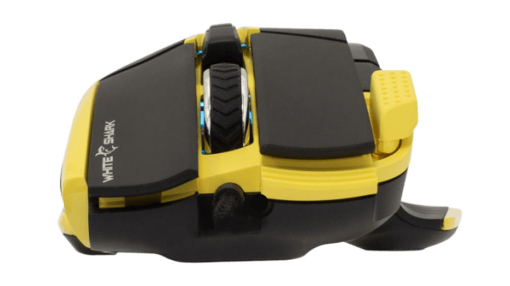 My&scaron; White Shark MARROK GM-9006 na b&iacute;l&eacute;m pozad&iacute; zobrazuj&iacute;c&iacute; ergonomick&yacute; design zepředu